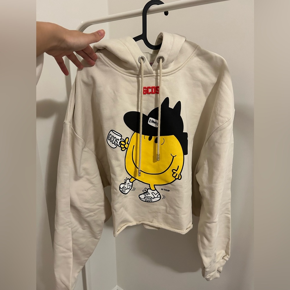 Authentic GCDS Mr Messy Cropped Hoodie Size Small